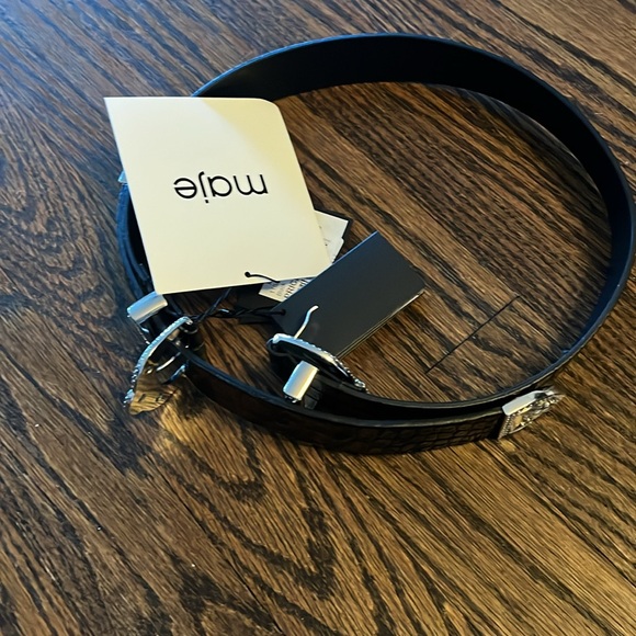 Maje Leather belt with buckles NWT - Picture 7 of 7